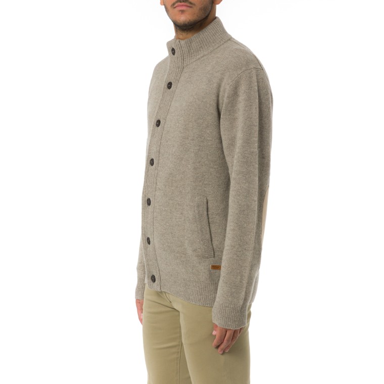 Cardigan Barbour in lana con bottoni