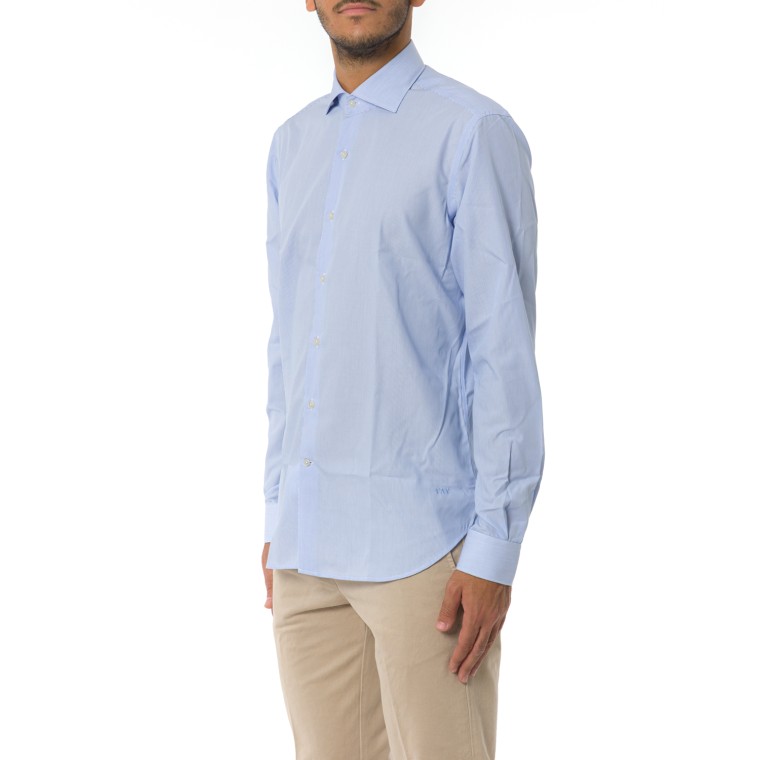 Camicia Travel Regular in Cotone Fay
