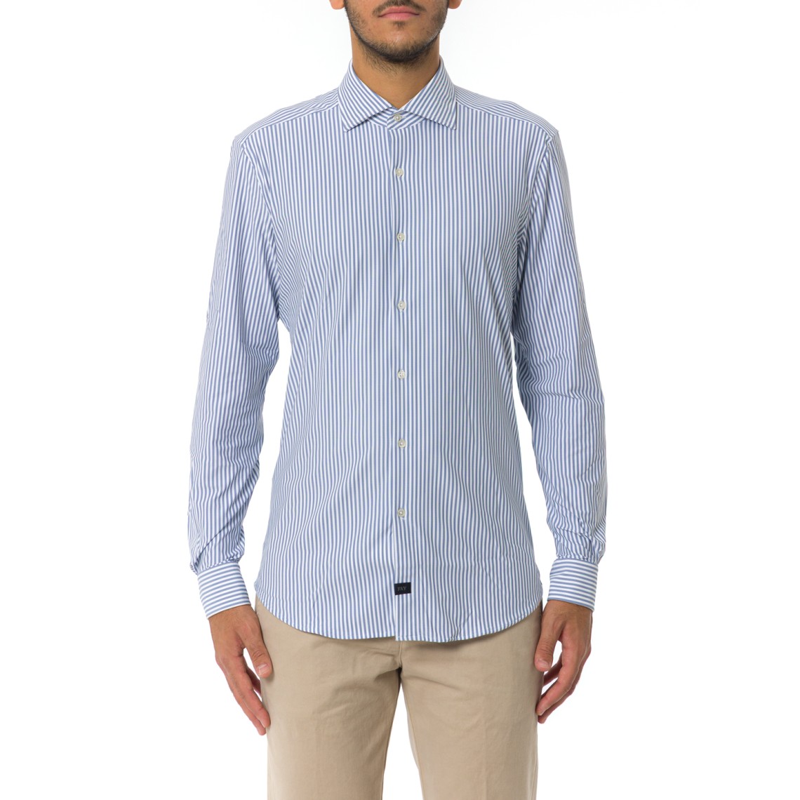 Camicia Regular in Tessuto Tecnico Stretch Fay