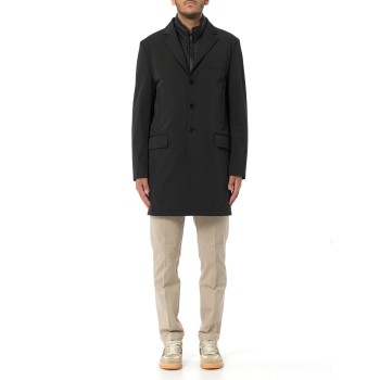 Double Coat in Gabardine Stretch Fay