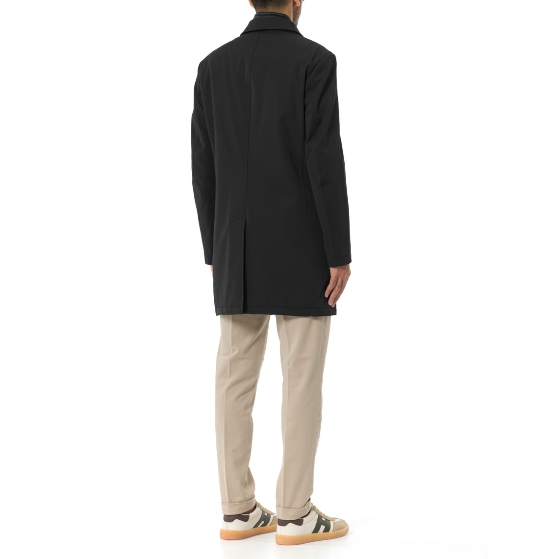 Double Coat in Gabardine Stretch Fay