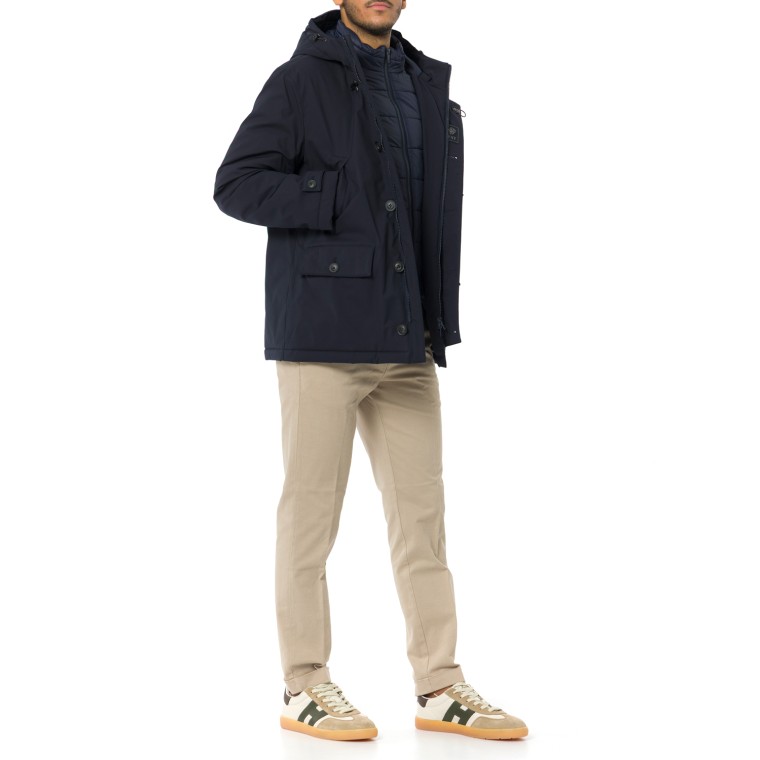 Parka Corto in Gabardine Tecnico Fay