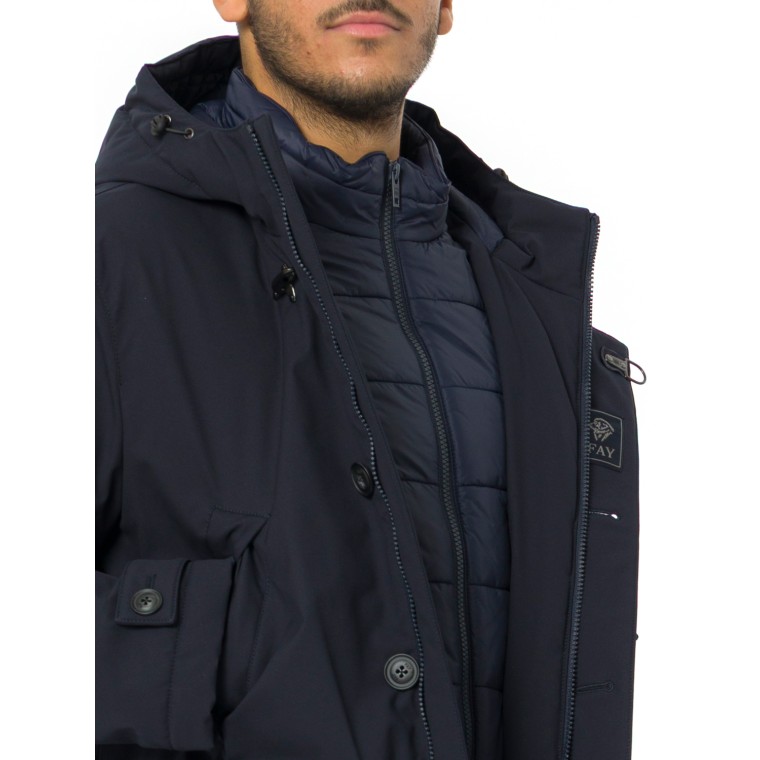Parka Corto in Gabardine Tecnico Fay