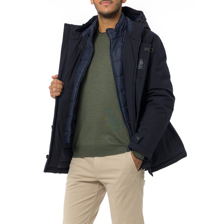 Parka Corto in Gabardine Tecnico Fay