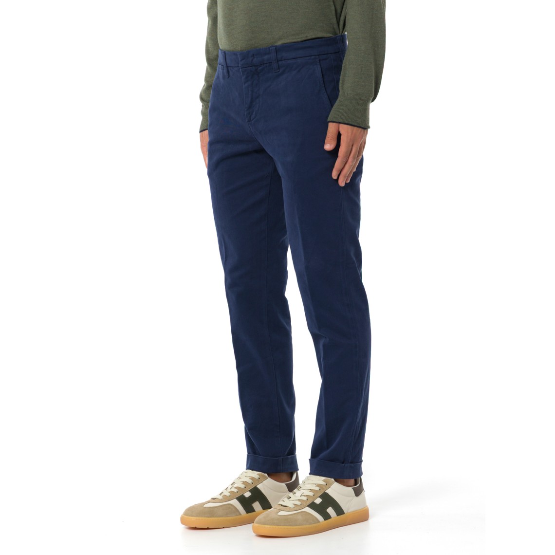 Pantaloni Slim in Gabardine Fay