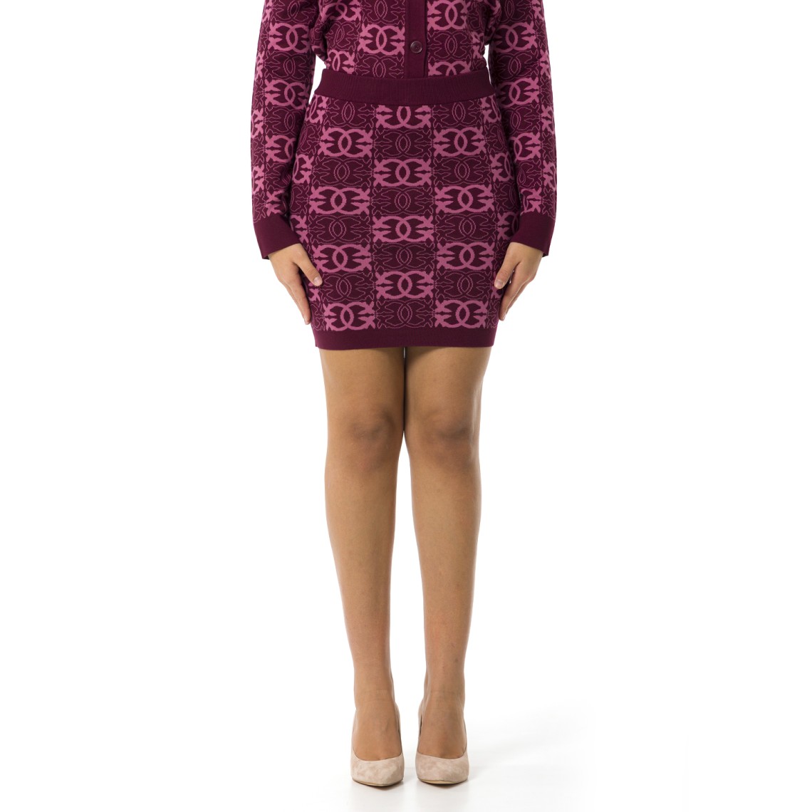 Minigonna Pinko con logo Love Birds