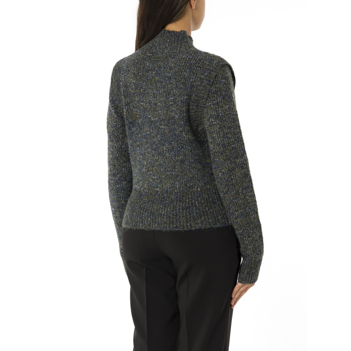 Cardigan Pinko a trecce e ricamo gioiello