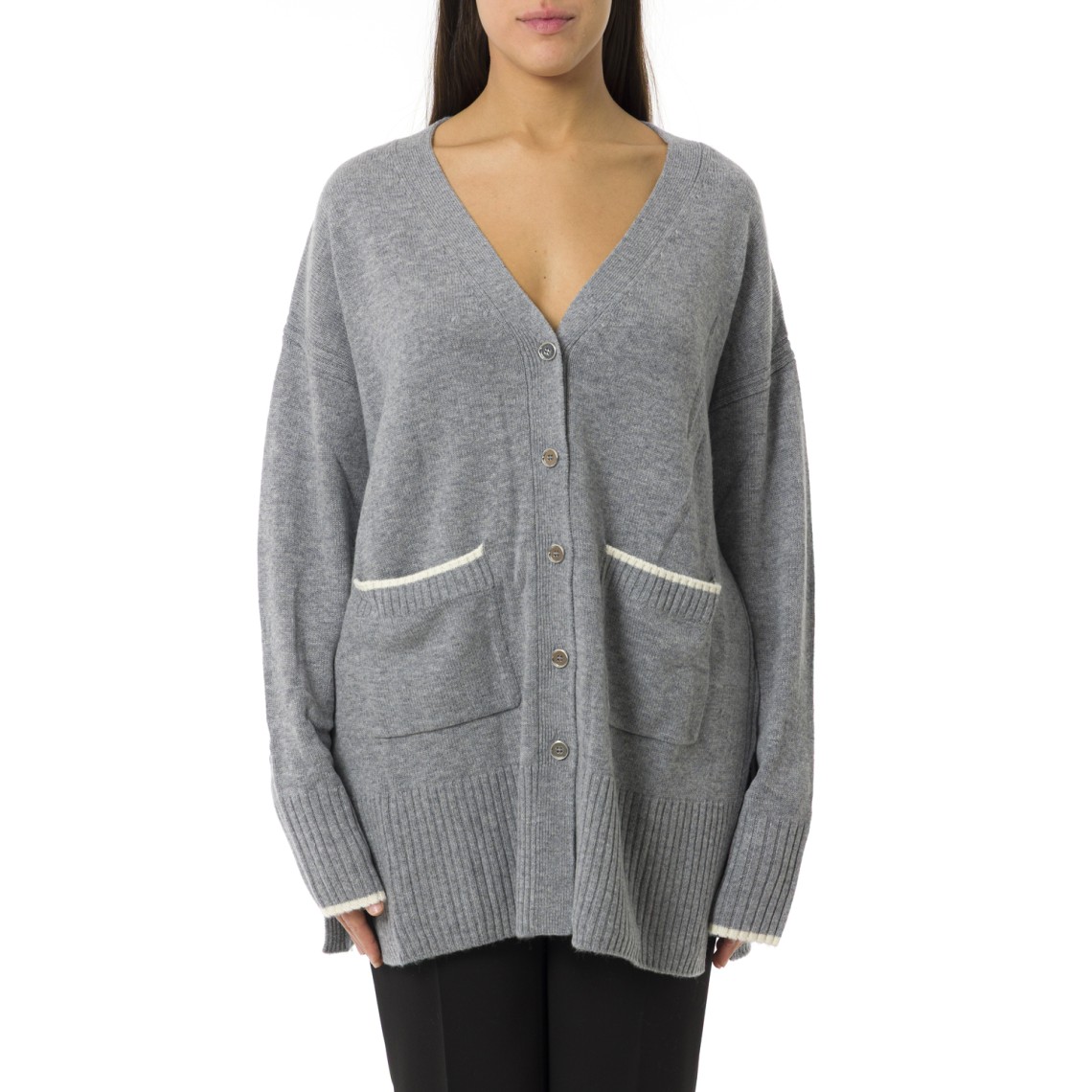 Cardigan lungo con scollo a V Pinko