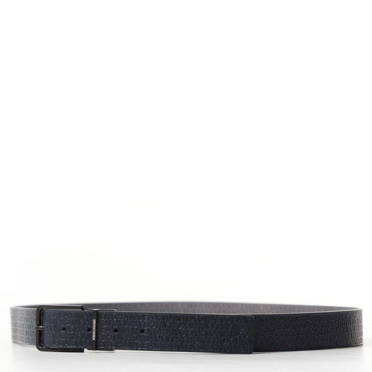 Cintura reversibile con logo Armani Exchange all over