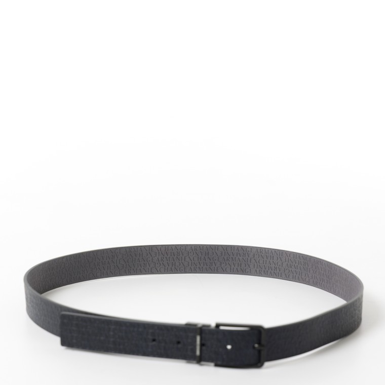 Cintura reversibile con logo Armani Exchange all over