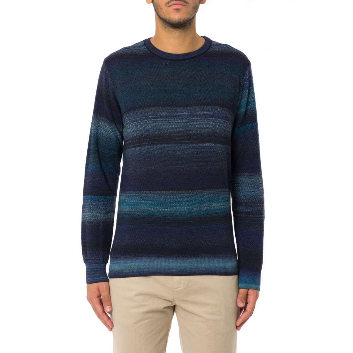 Pullover Lavorazione Chevron con filo stampato Harmont & Blaine