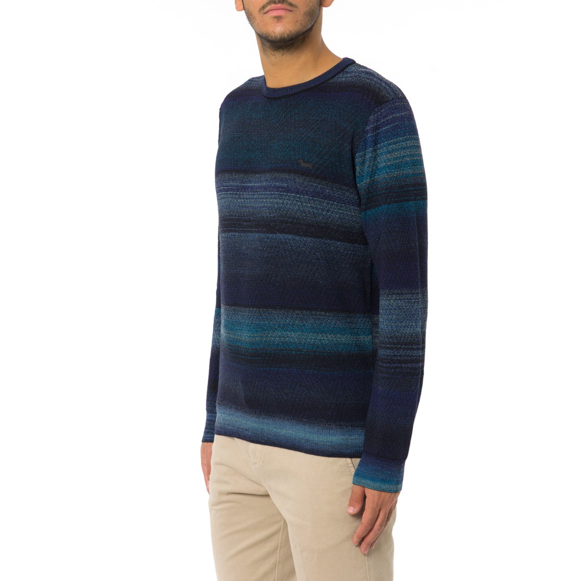 Pullover Lavorazione Chevron con filo stampato Harmont & Blaine