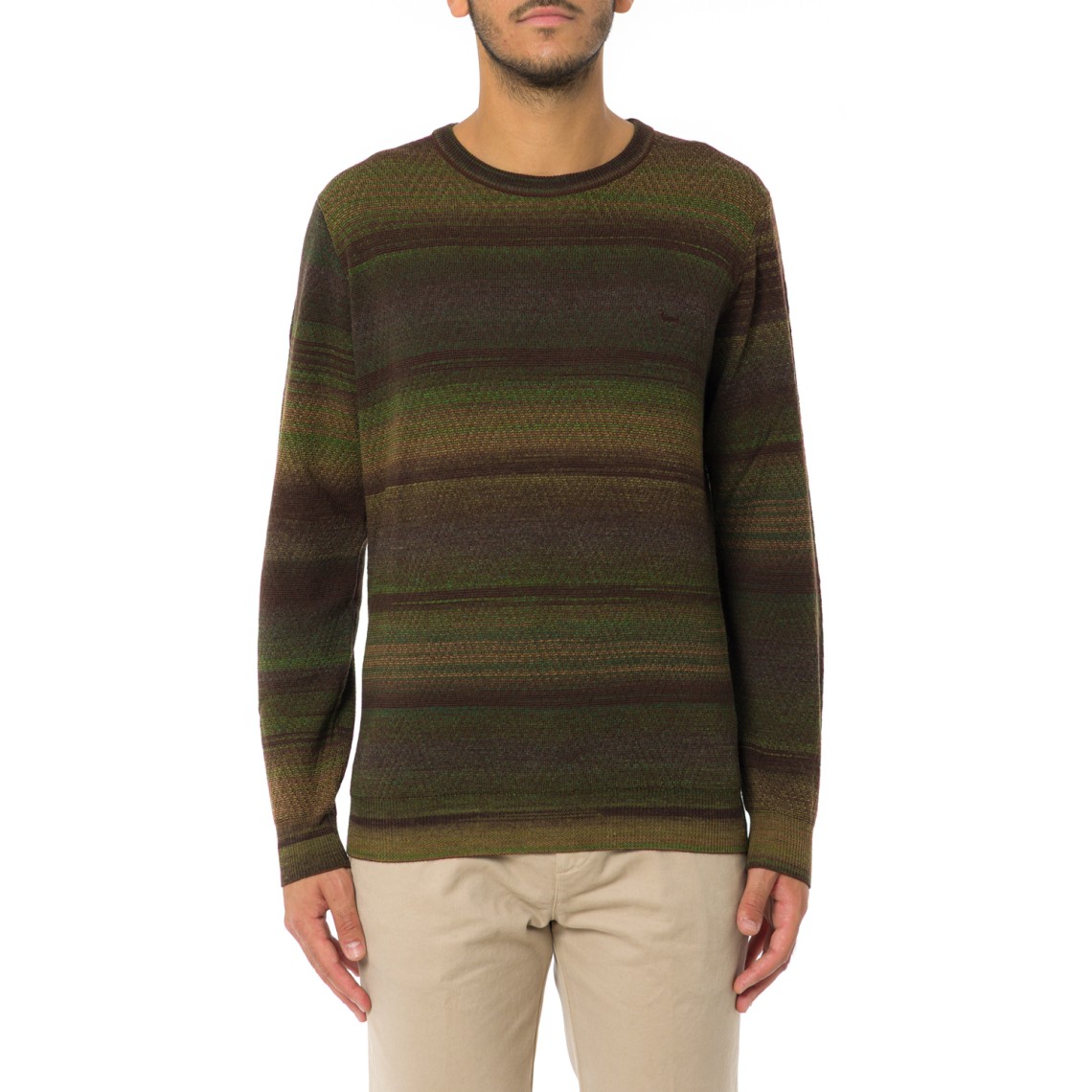 Pullover Lavorazione Chevron con filo stampato Harmont & Blaine