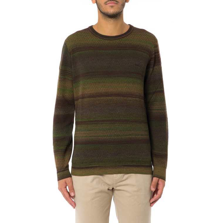Pullover Lavorazione Chevron con filo stampato Harmont & Blaine