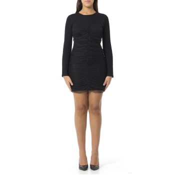Abito corto in maglia e tulle Twinset
