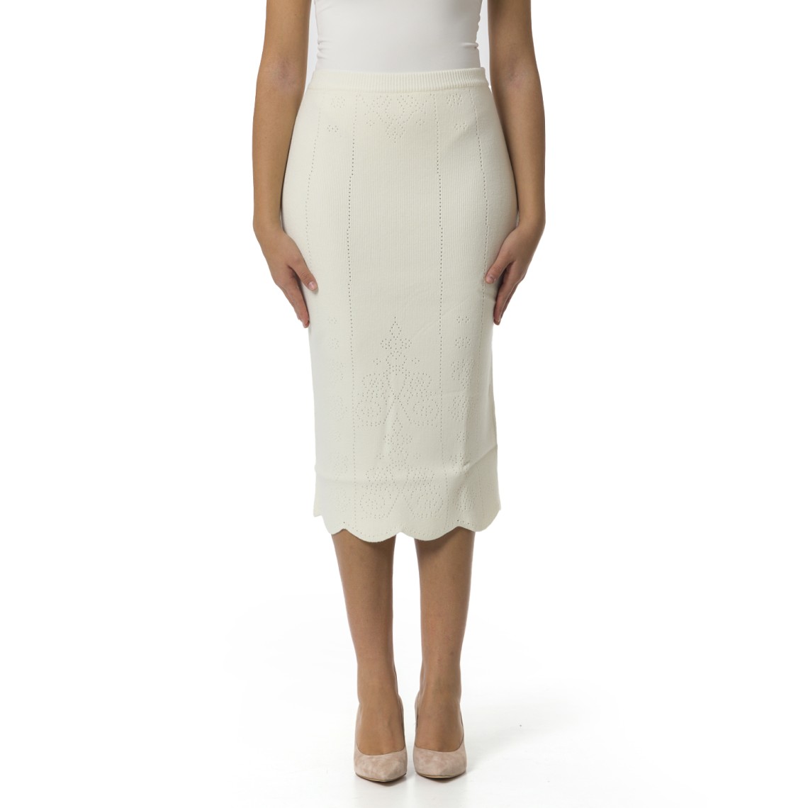 Gonna in maglia traforata Twinset