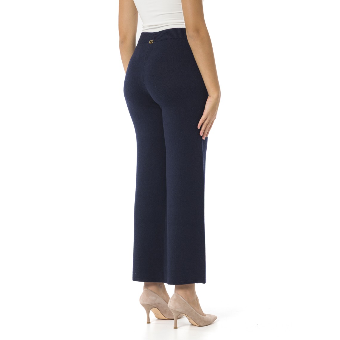 Pantaloni a zampa Twinset in misto lana