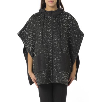 Poncho Twinset a stampa animalier