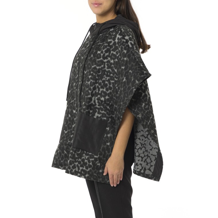 Poncho Twinset a stampa animalier