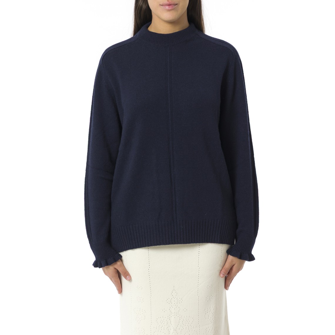 Maglia in misto lana con volant Twinset