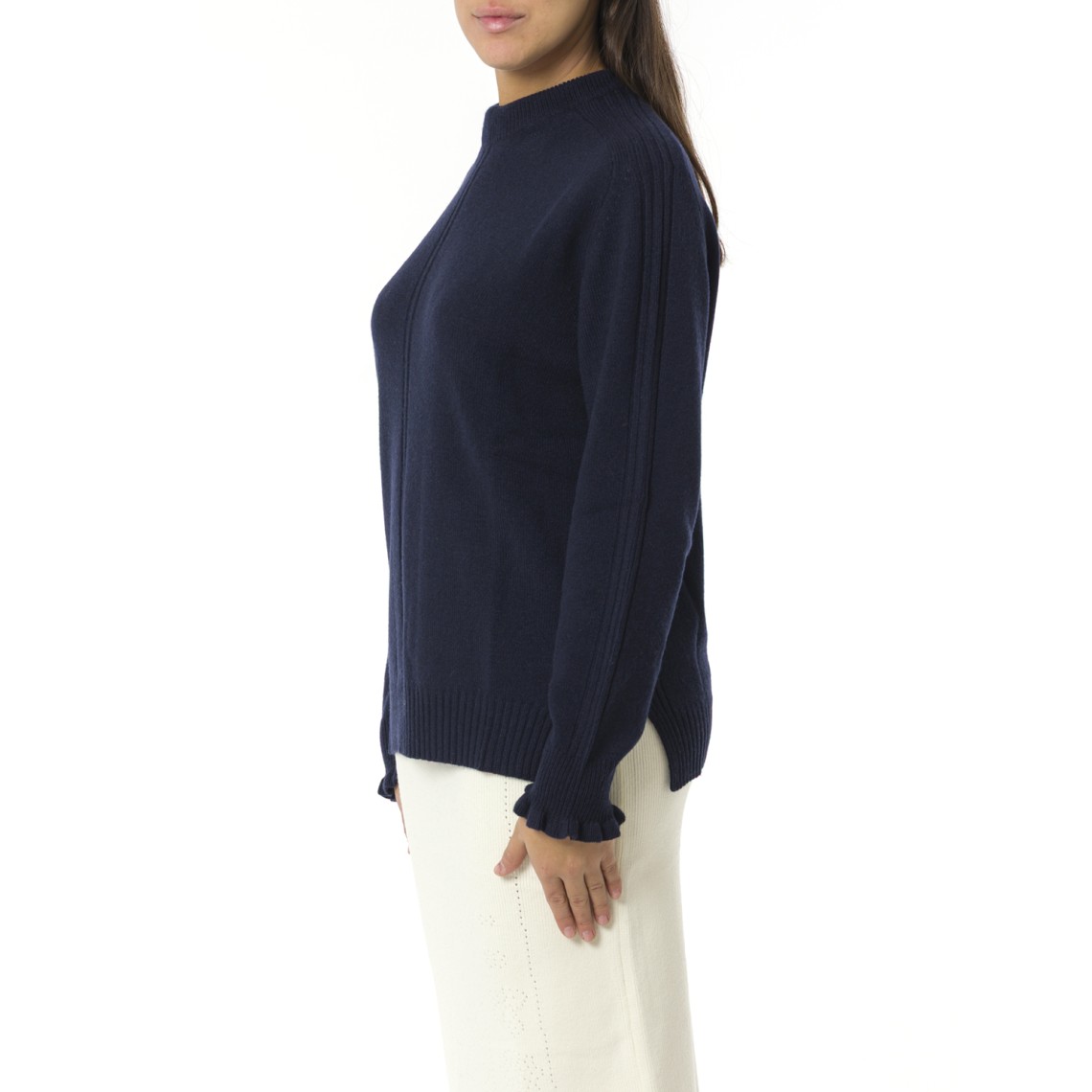 Maglia in misto lana con volant Twinset