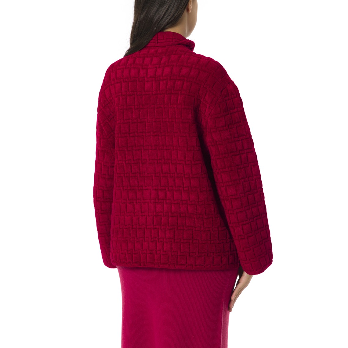 Giacca con collo alto in ciniglia Emporio Armani