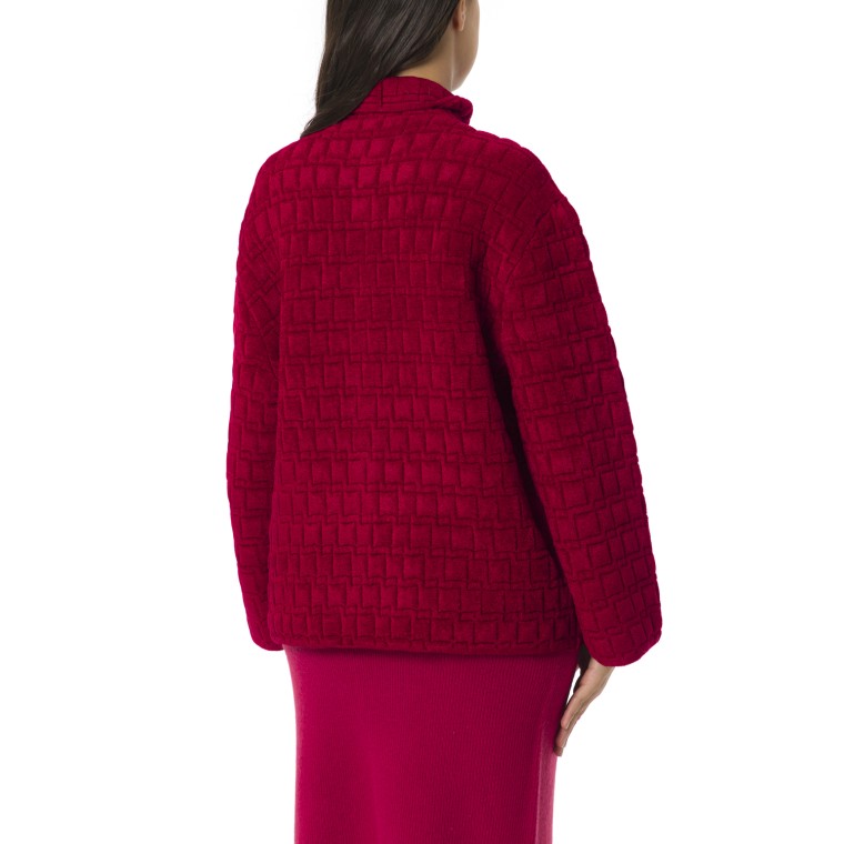 Giacca con collo alto in ciniglia Emporio Armani