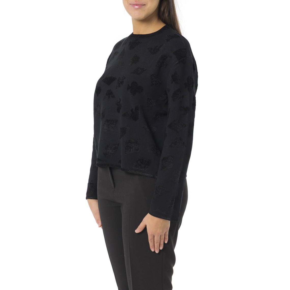 Maglia girocollo Emporio Armani in misto viscosa