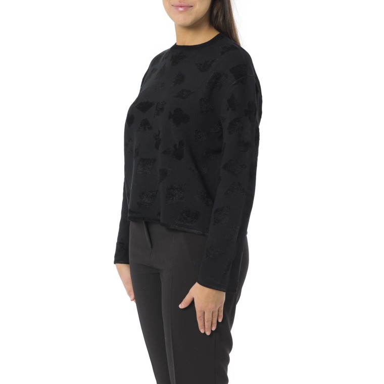 Maglia girocollo Emporio Armani in misto viscosa