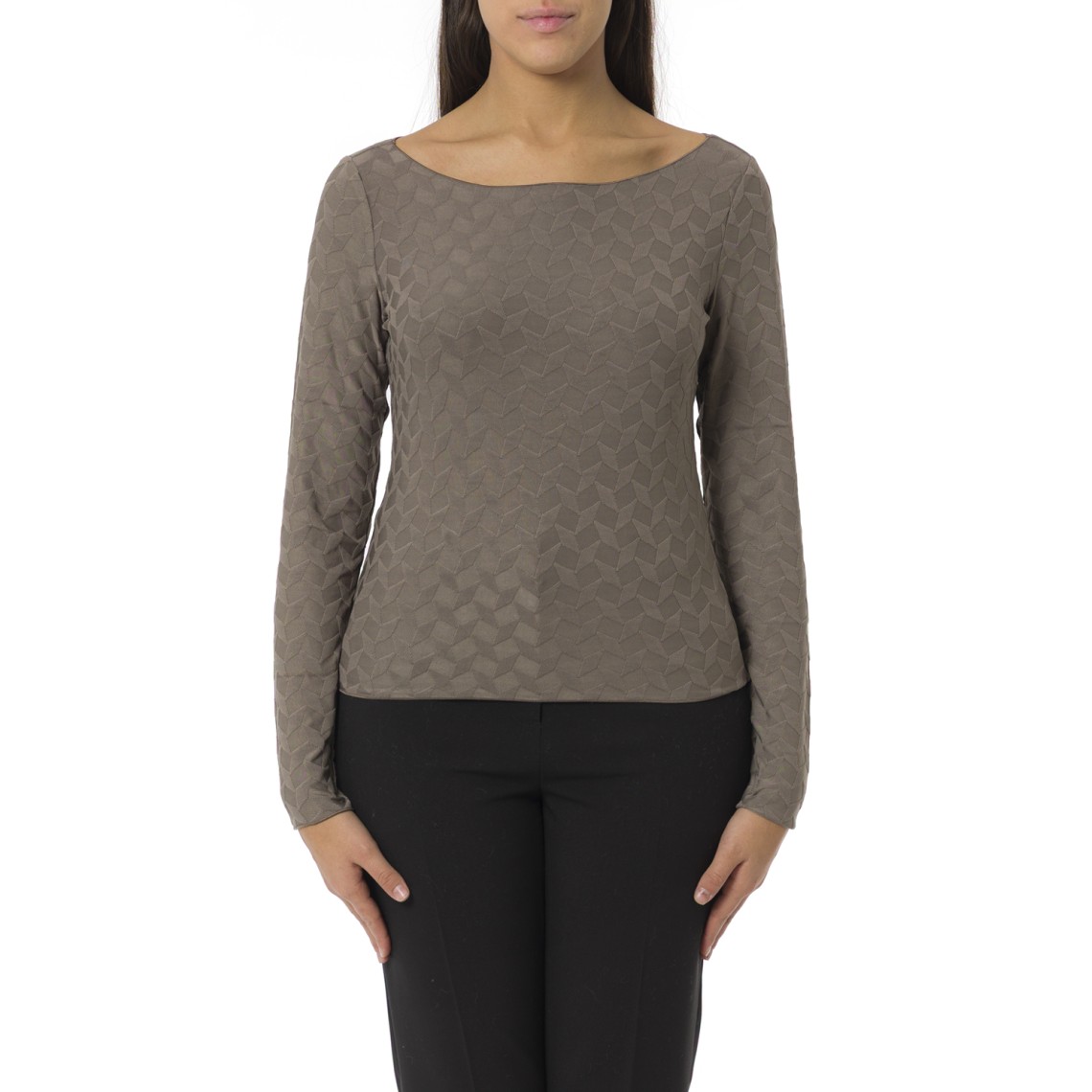 Maglia a fantasia geometrica Emporio Armani