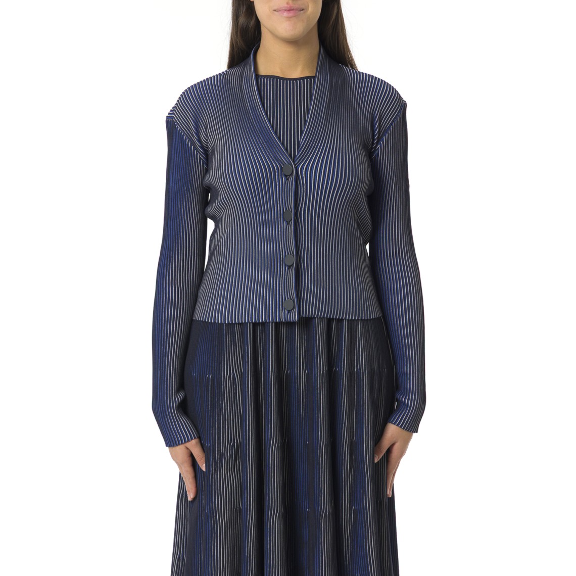 Cardigan effetto vanisé con scollo a V Emporio Armani