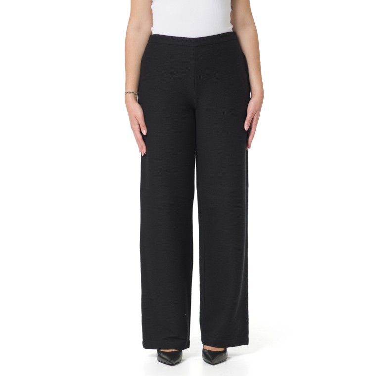 Pantalone palazzo Emporio Armani in misto cotone