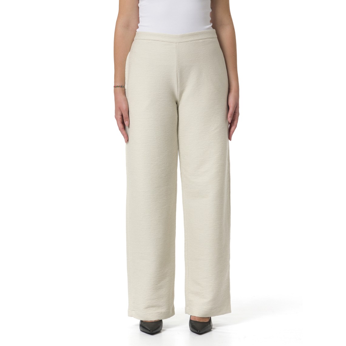 Pantaloni palazzo Emporio Armani in misto cotone