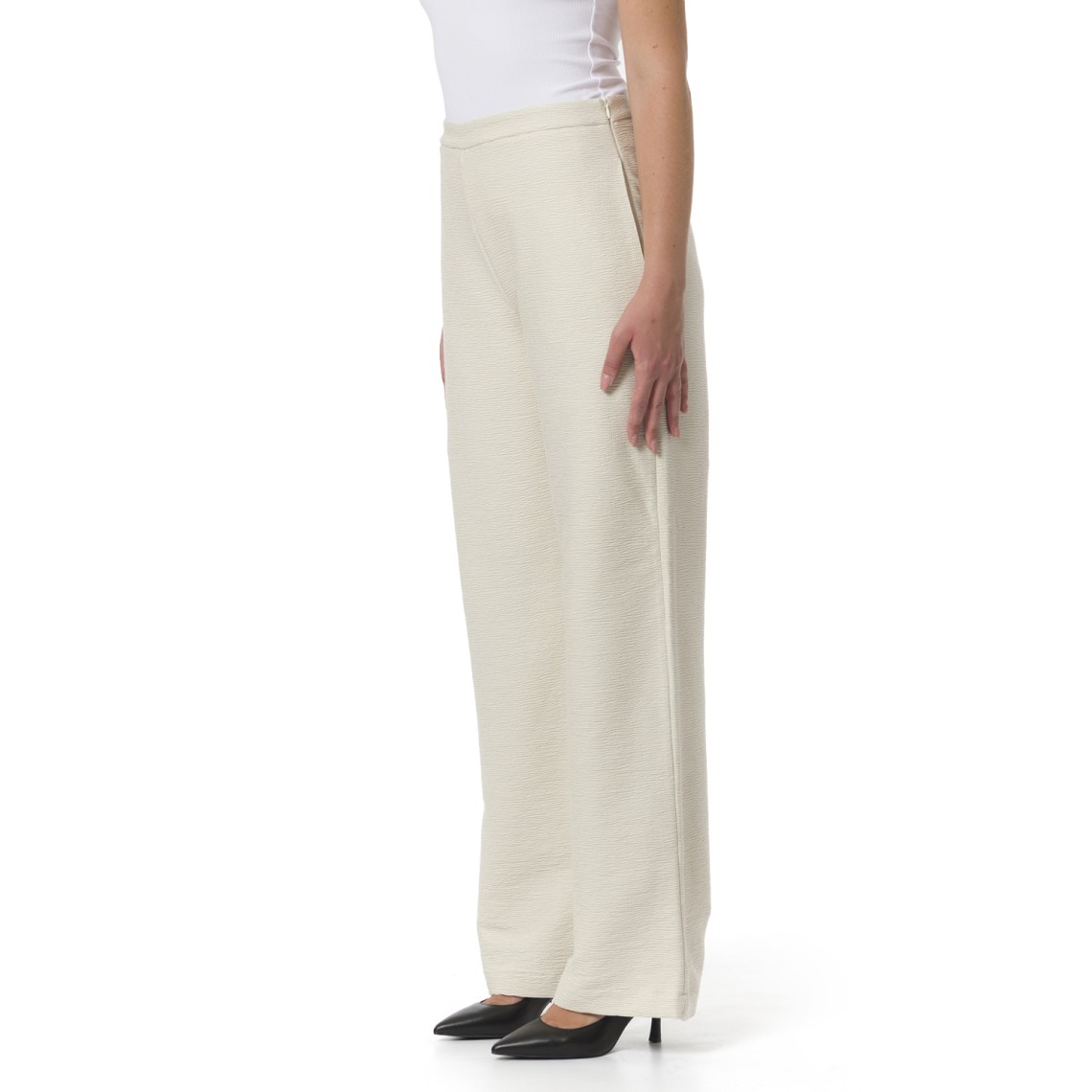 Pantaloni palazzo Emporio Armani in misto cotone