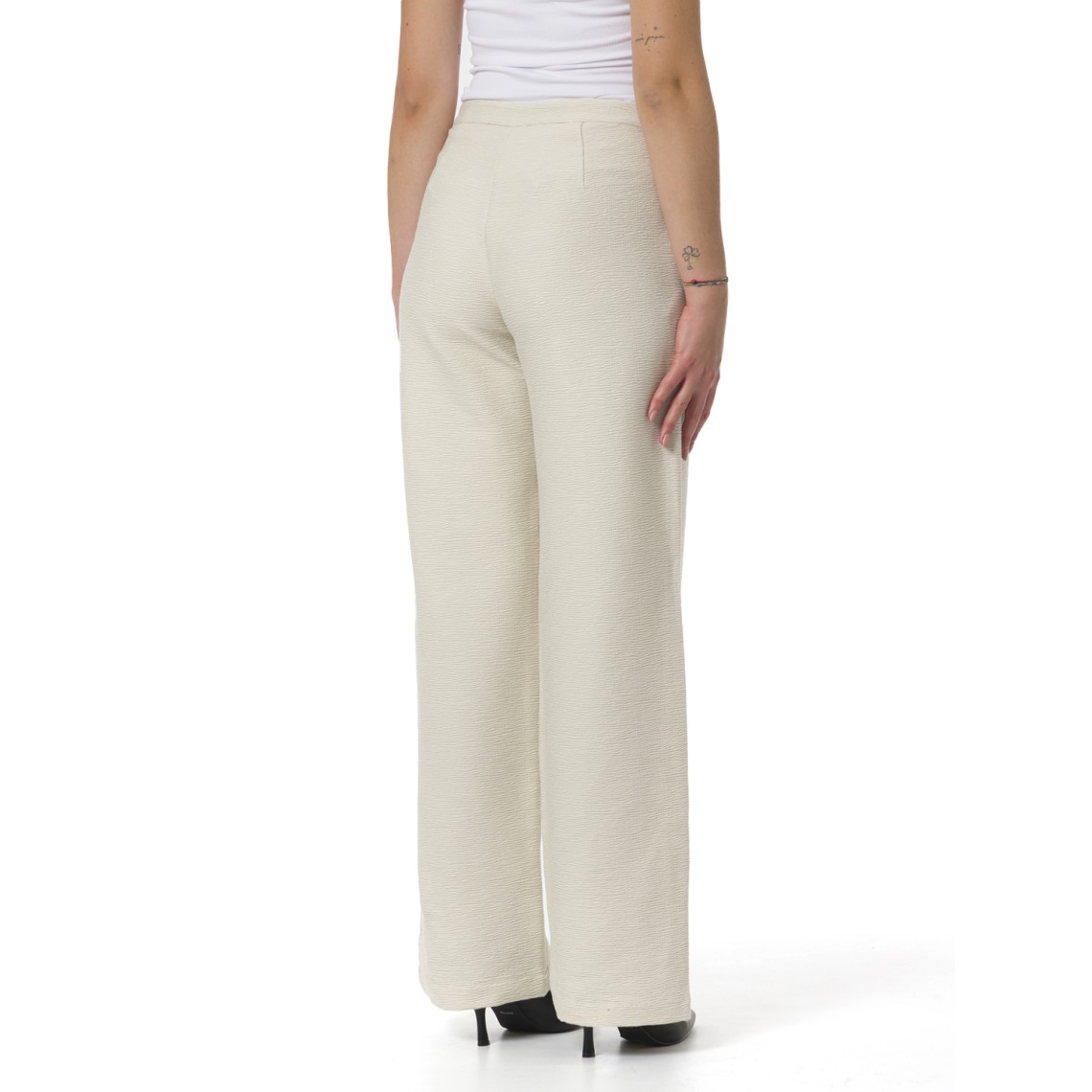 Pantaloni palazzo Emporio Armani in misto cotone