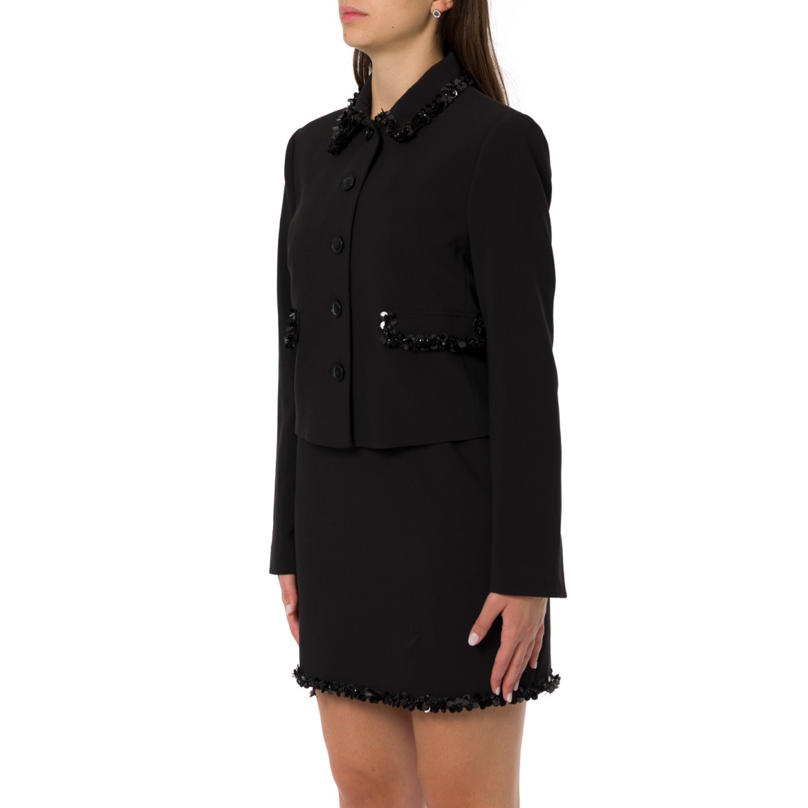 Giacca in crêpe con ricami Twinset