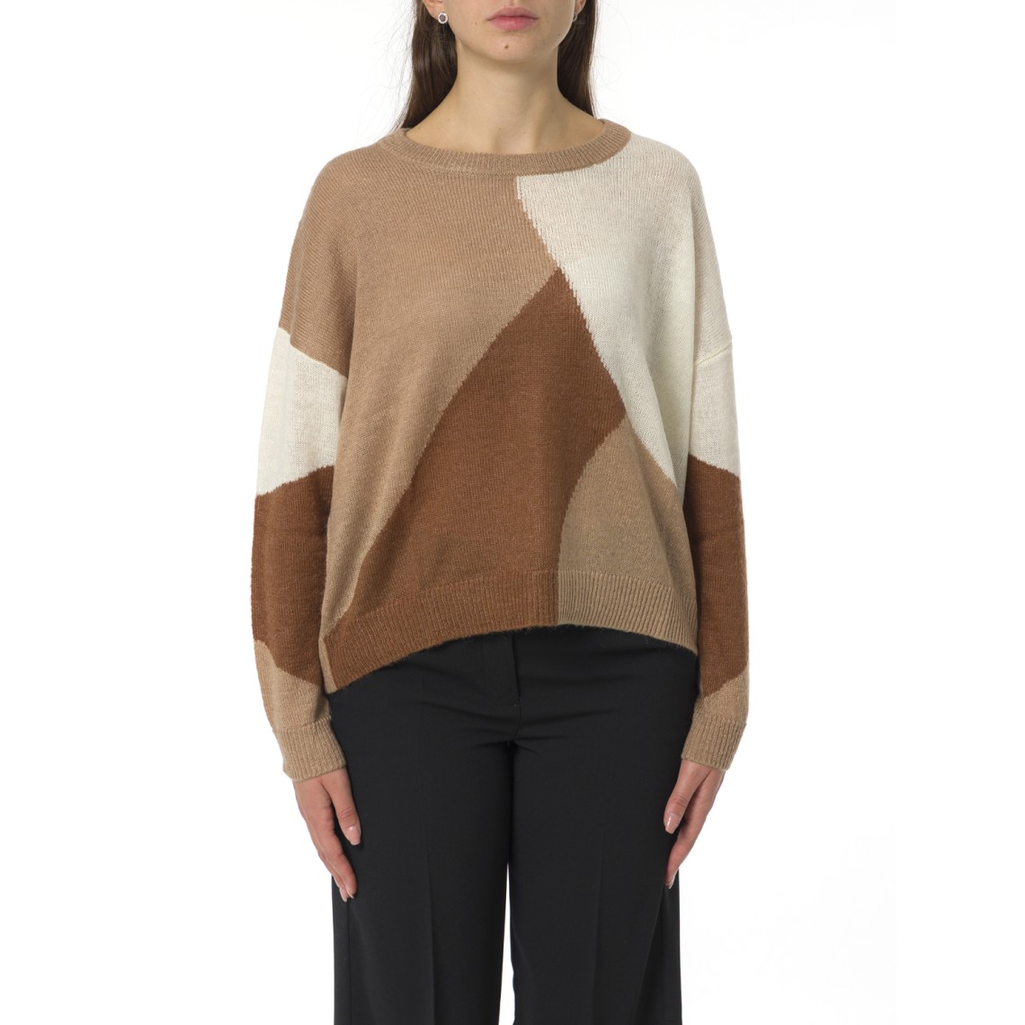 Maglione girocollo a intarsio jacquard Pennyblack