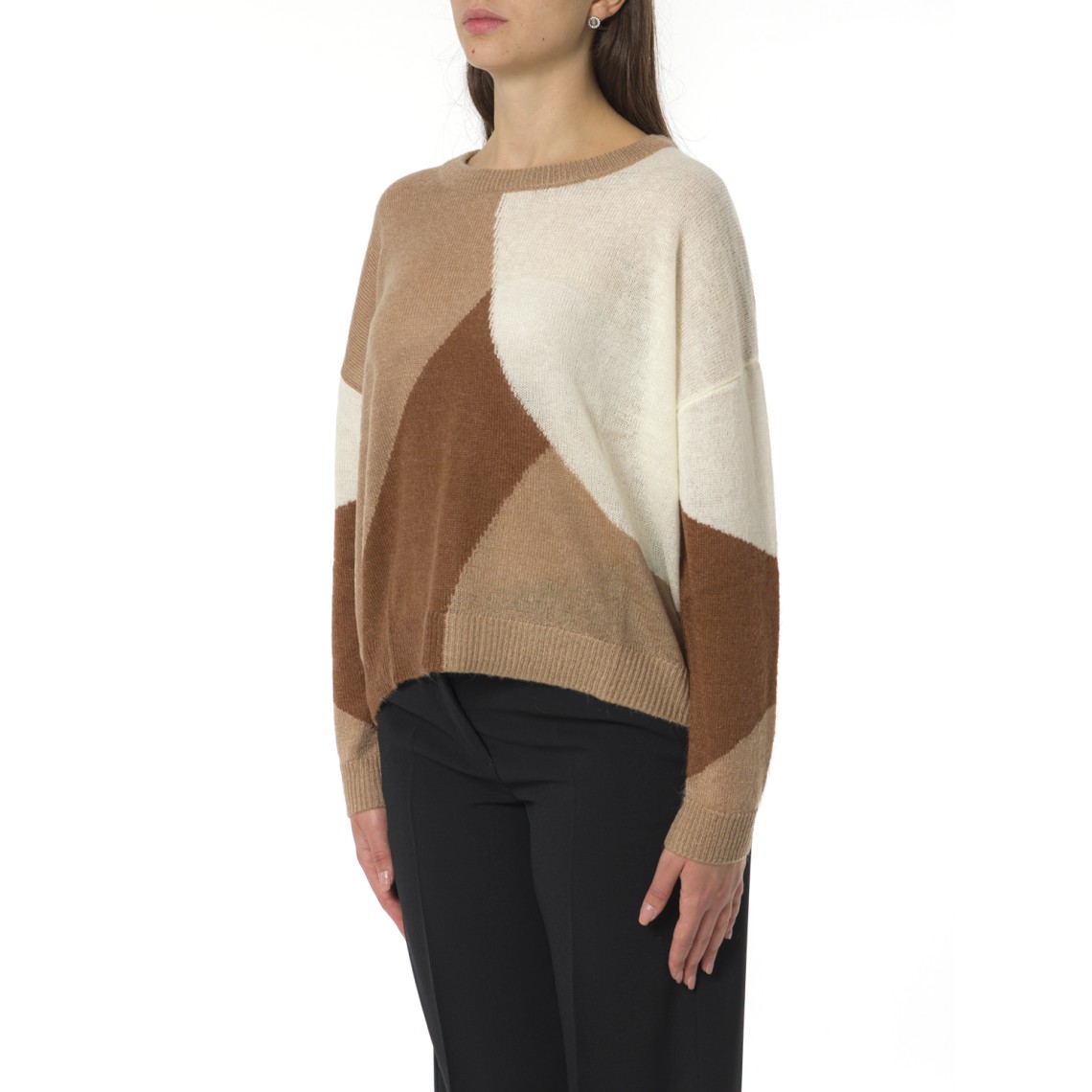 Maglione girocollo a intarsio jacquard Pennyblack