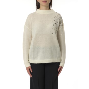 Maglia in misto alpaca con strass Pennyblack