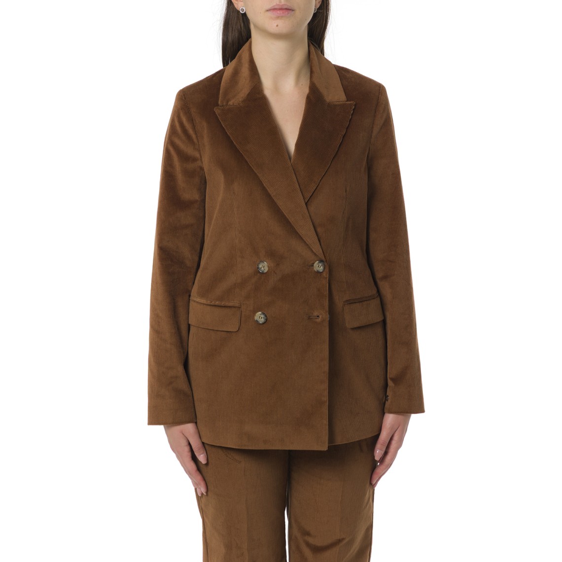 Blazer doppiopetto in velluto a coste Pennyblack