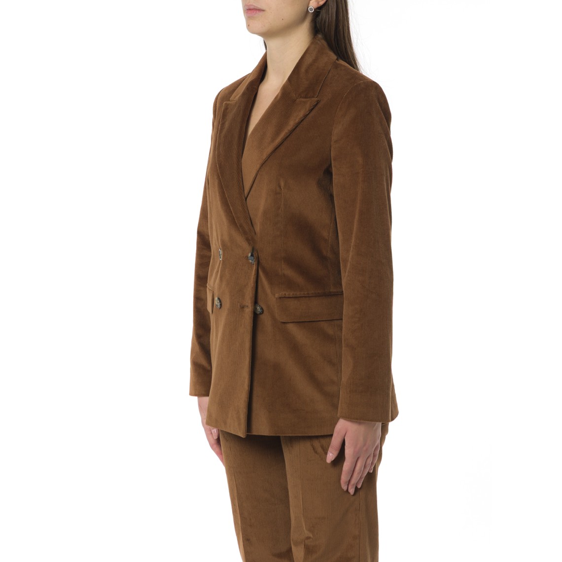 Blazer doppiopetto in velluto a coste Pennyblack