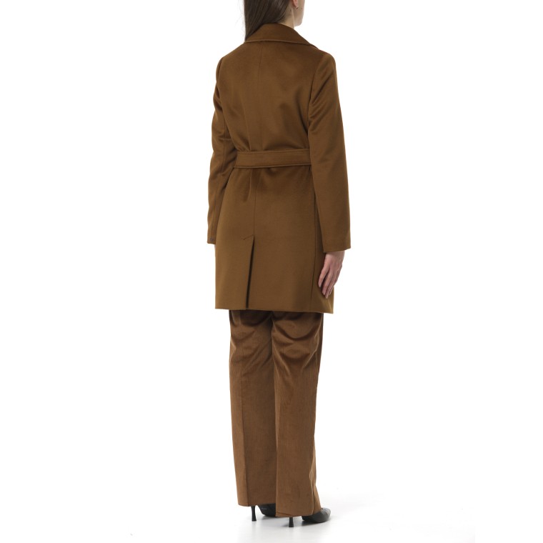 Cappotto in drap di lana con cintura Pennyblack