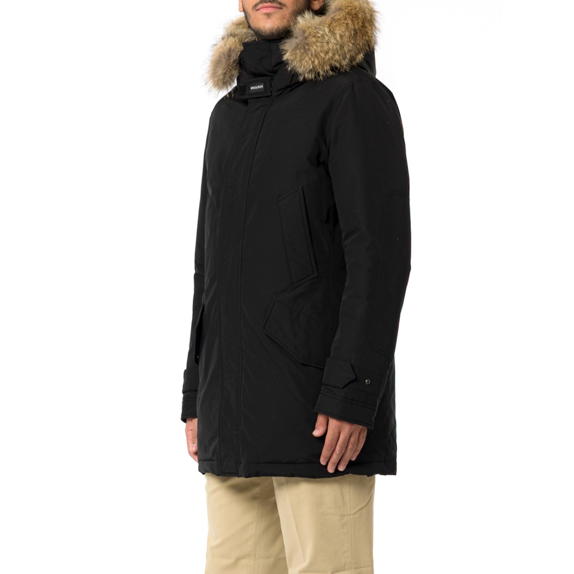 Polar Parka in Ramar Cloth con collo alto e bordo in pelliccia Woolrich