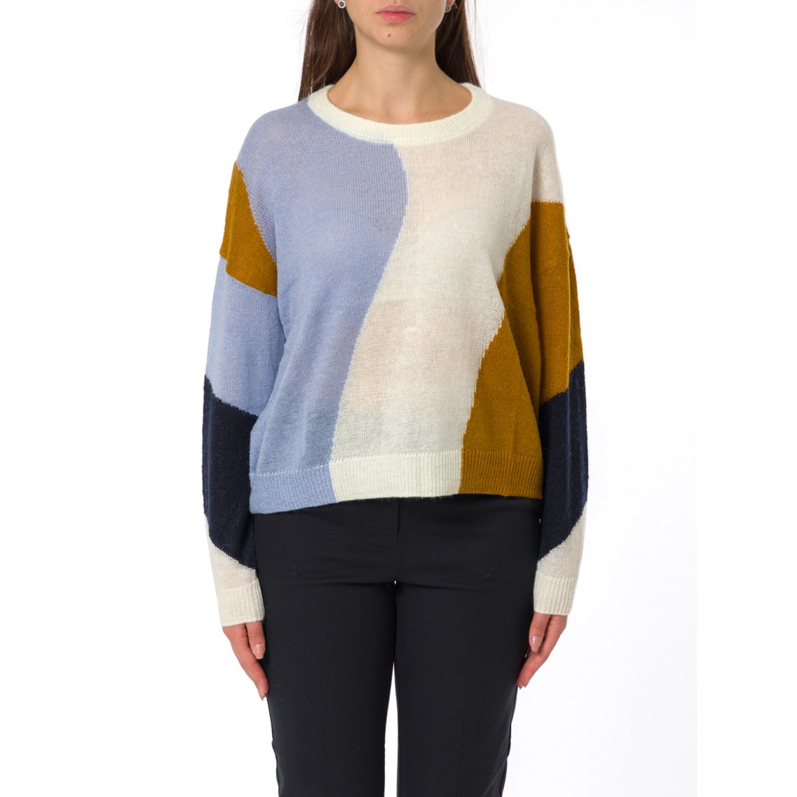 Maglione girocollo a intarsio jacquard Pennyblack