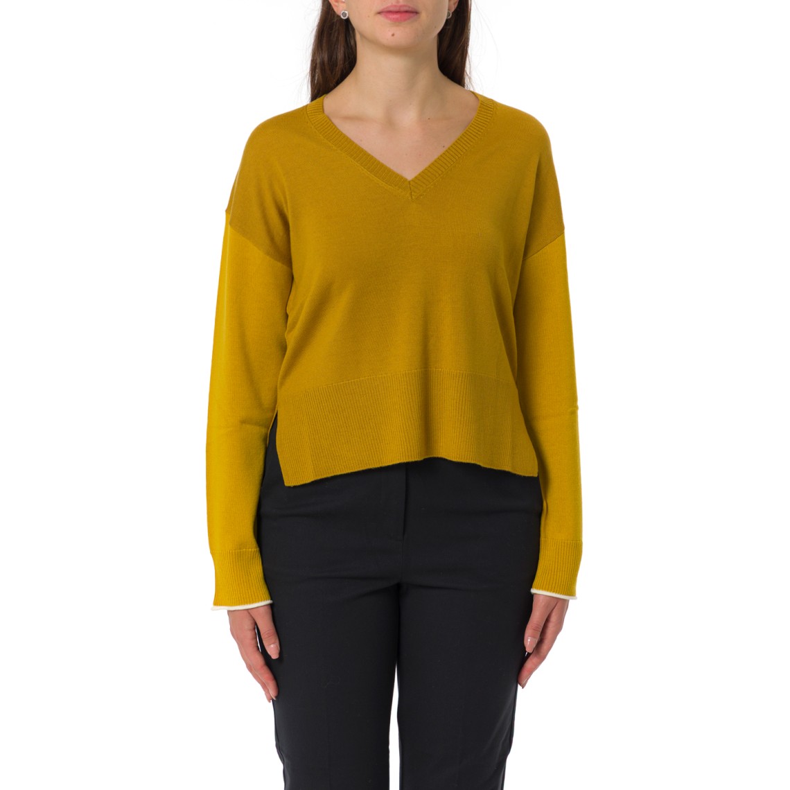 Maglia con scollo a V e spacchi Pennyblack