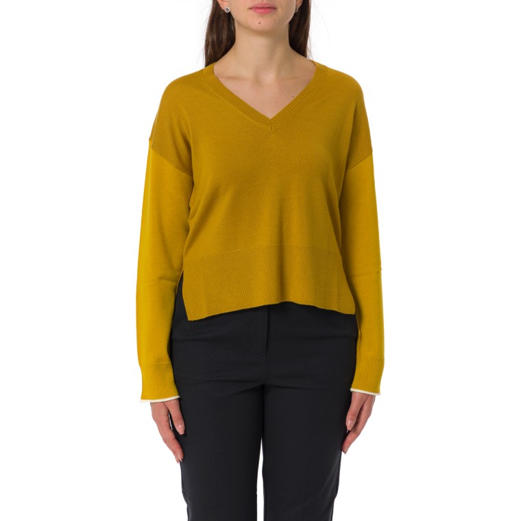 Maglia con scollo a V e spacchi Pennyblack