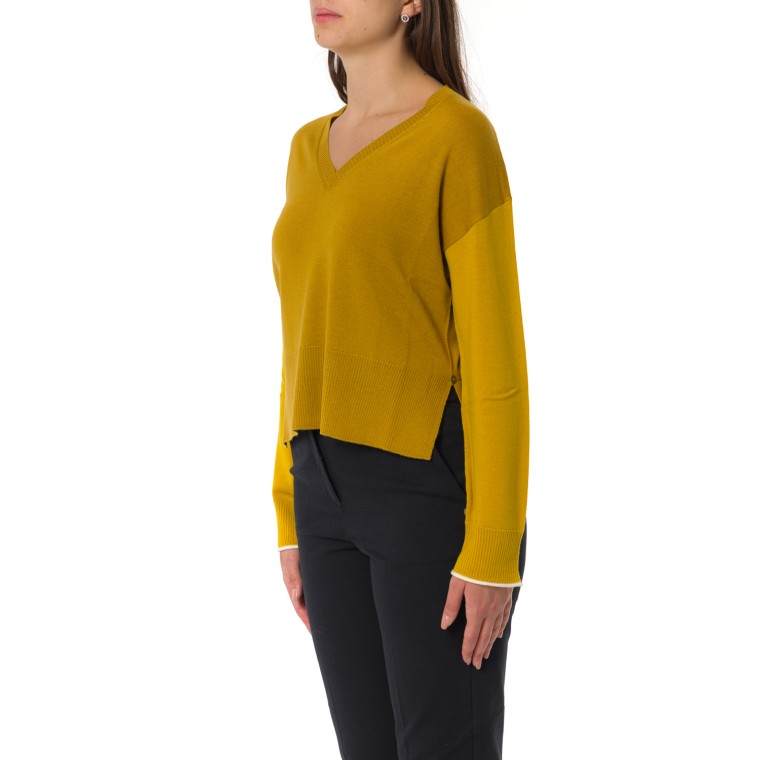 Maglia con scollo a V e spacchi Pennyblack