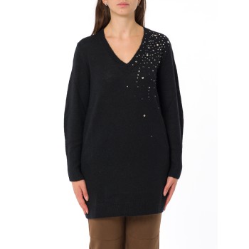 Abito in maglia con strass Pennyblack