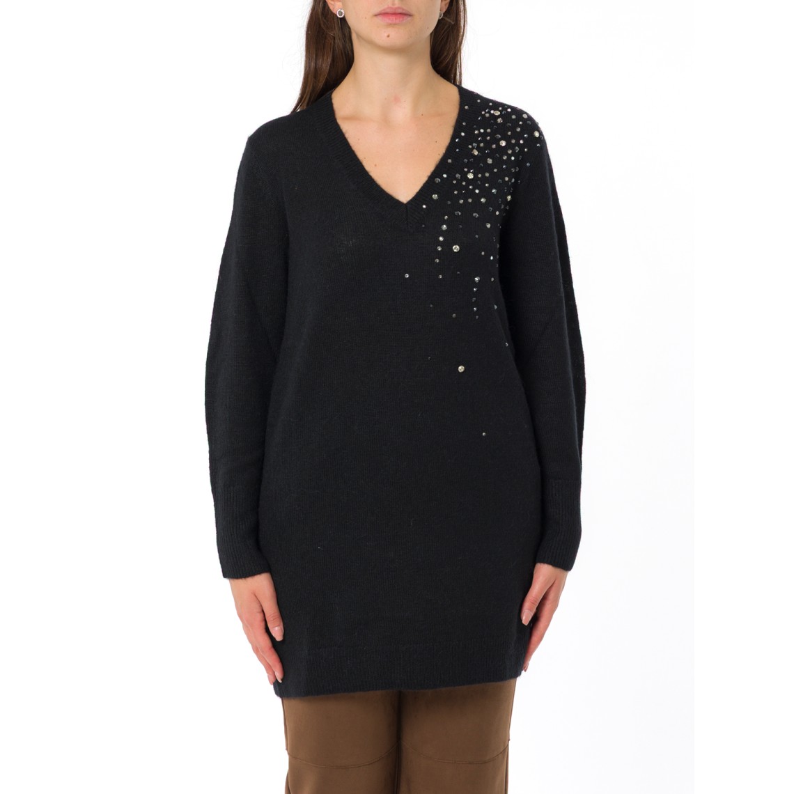 Abito in maglia con strass Pennyblack