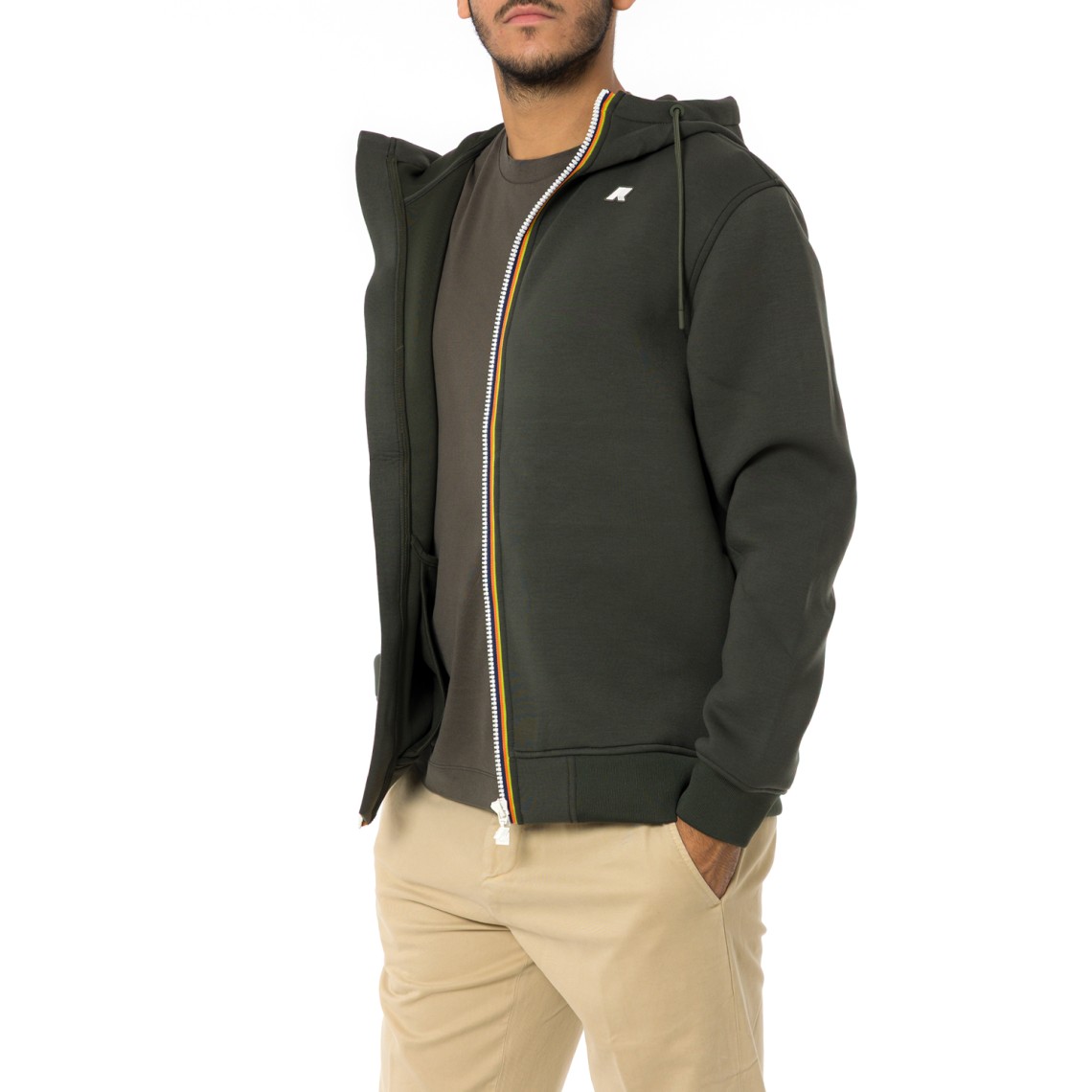 Felpa con zip e cappuccio Rainer Spacer K-Way